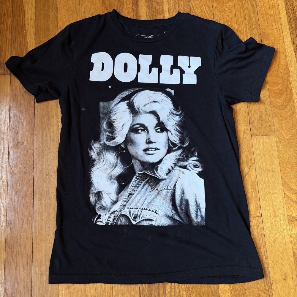 DOLLY PARTON Women’s Official T Shirt Black Country Music Star Queen Small - Picture 2 of 6